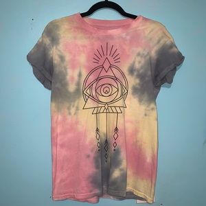 Empyre Eye On You Tie Dye Knot Front T-shirt